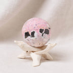 Peruvian Rhodonite Sphere with Tripod