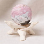 Peruvian Rhodonite Sphere with Tripod