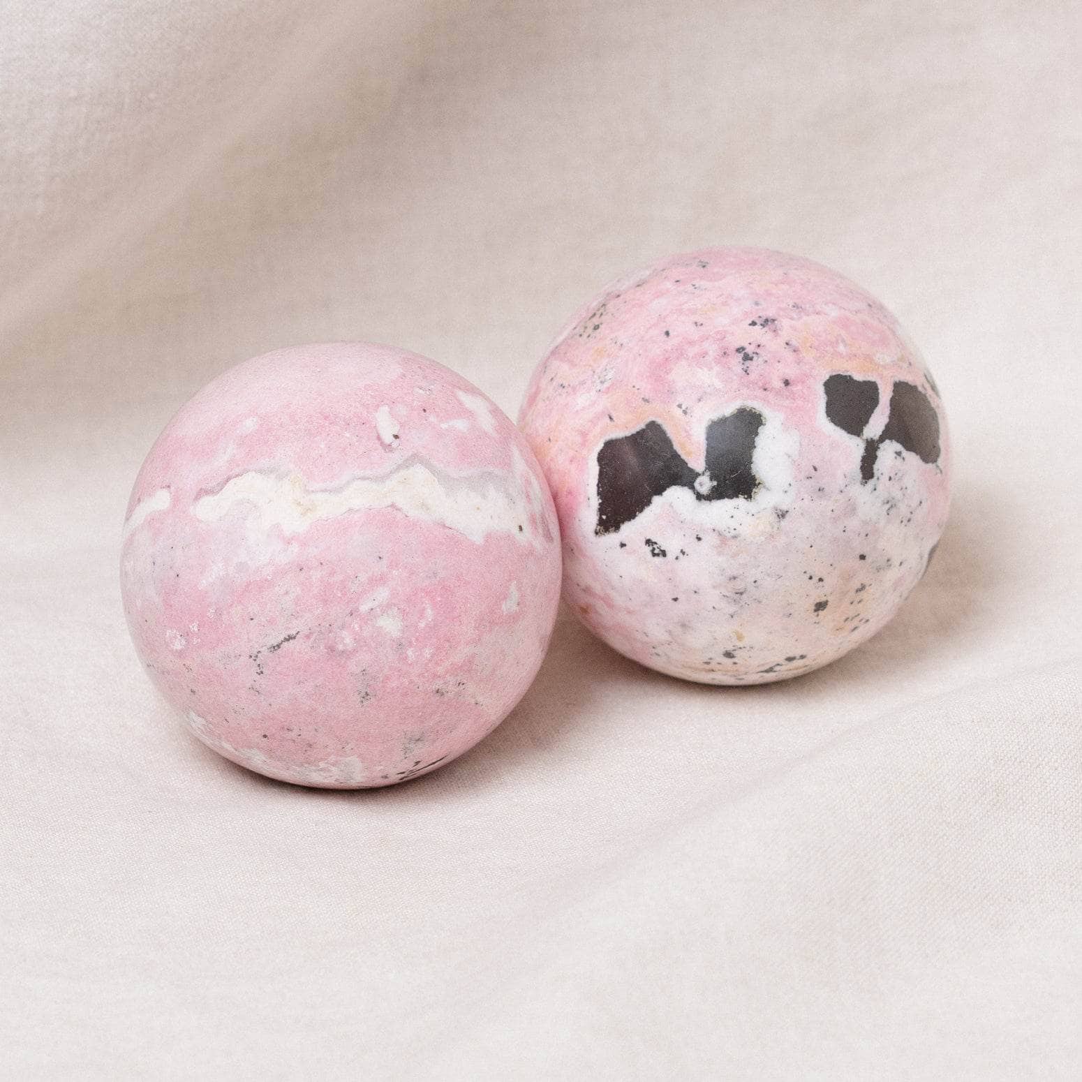 Peruvian Rhodonite Sphere with Tripod