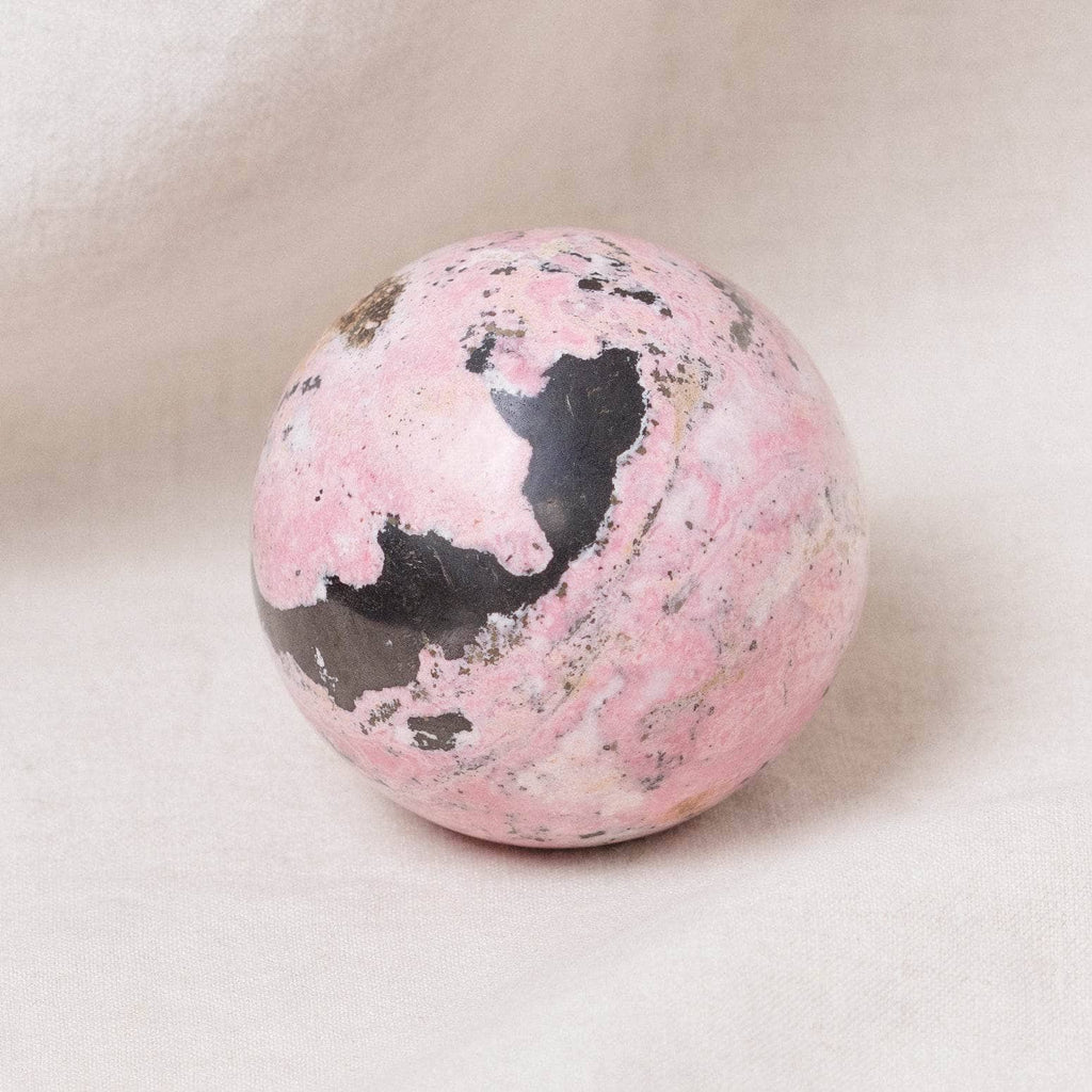 Peruvian Rhodonite Sphere with Tripod
