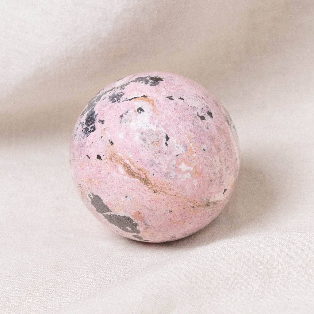 Peruvian Rhodonite Sphere with Tripod