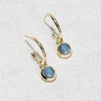 Labradorite Golden Hoop Earrings