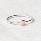 Pink Opal Silver or Gold Ring