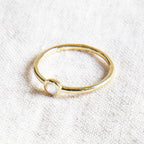Rainbow Moonstone Silver, Gold or Rose Gold Ring