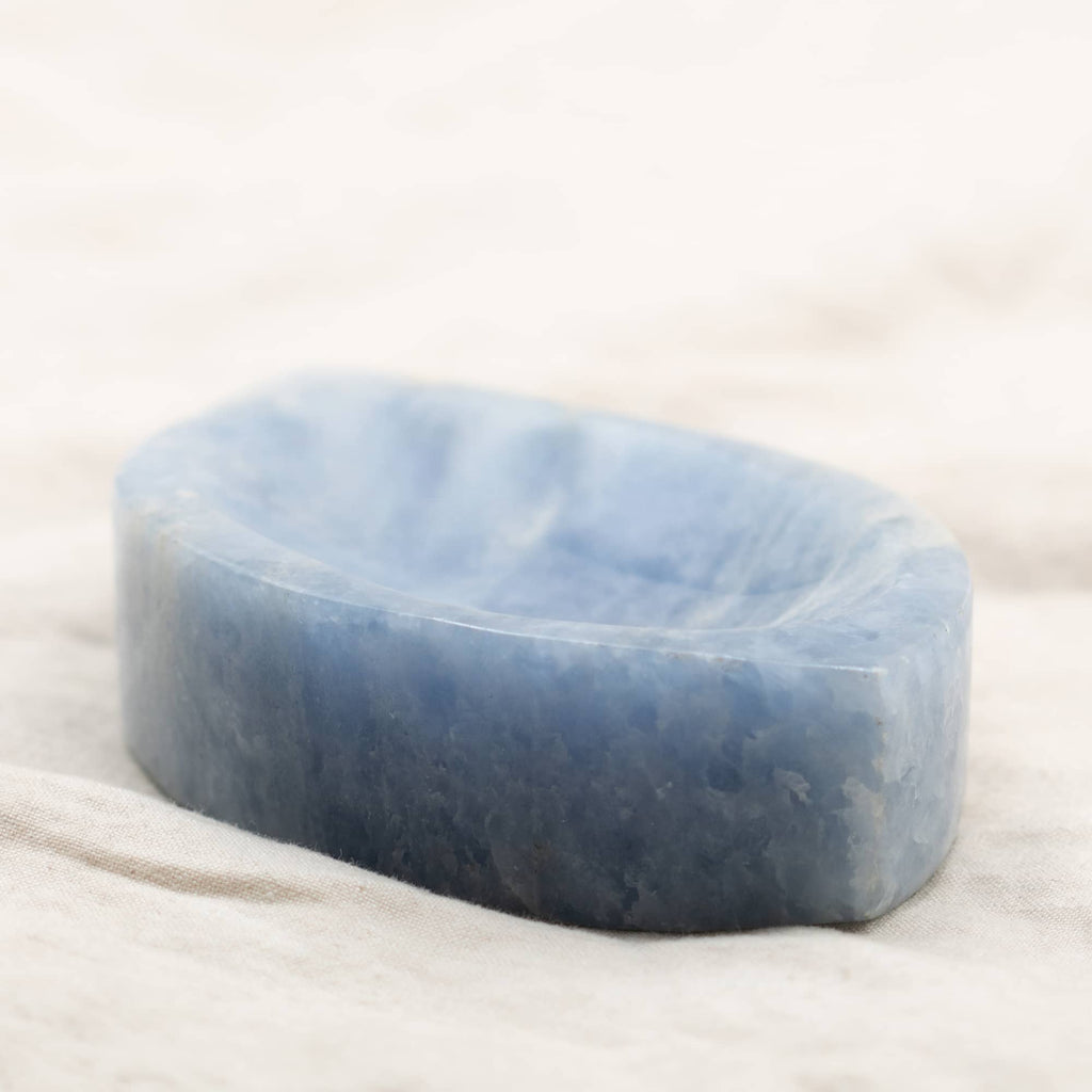 Blue Calcite Freeform Crystal Bowls - 1 of a Kind