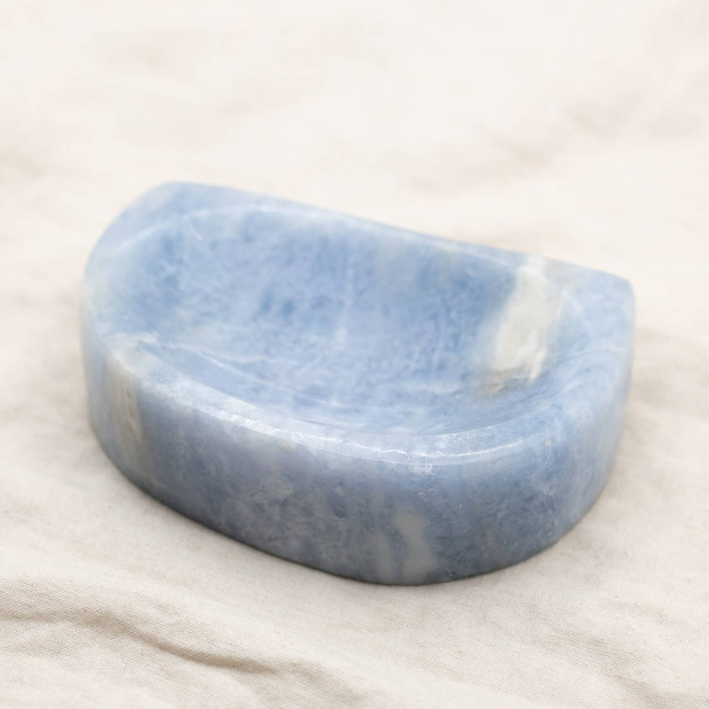 Blue Calcite Freeform Crystal Bowls - 1 of a Kind