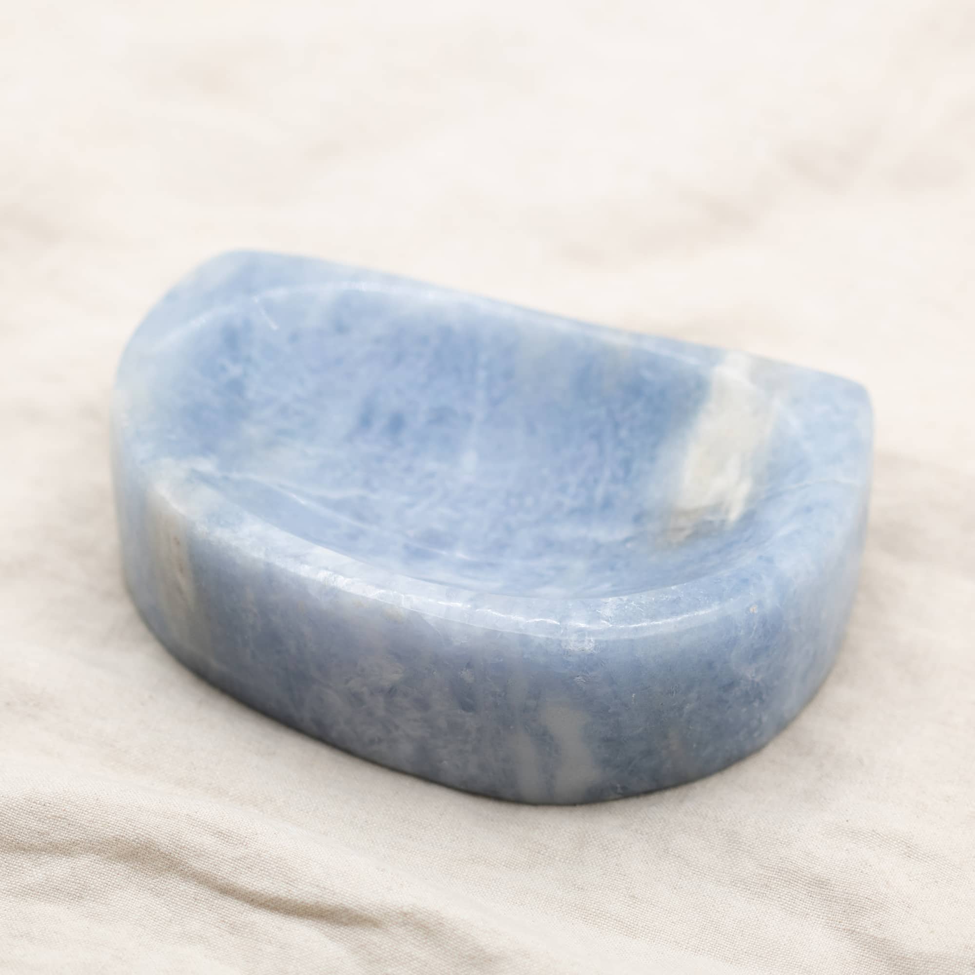 Blue Calcite Freeform Crystal Bowls - 1 of a Kind