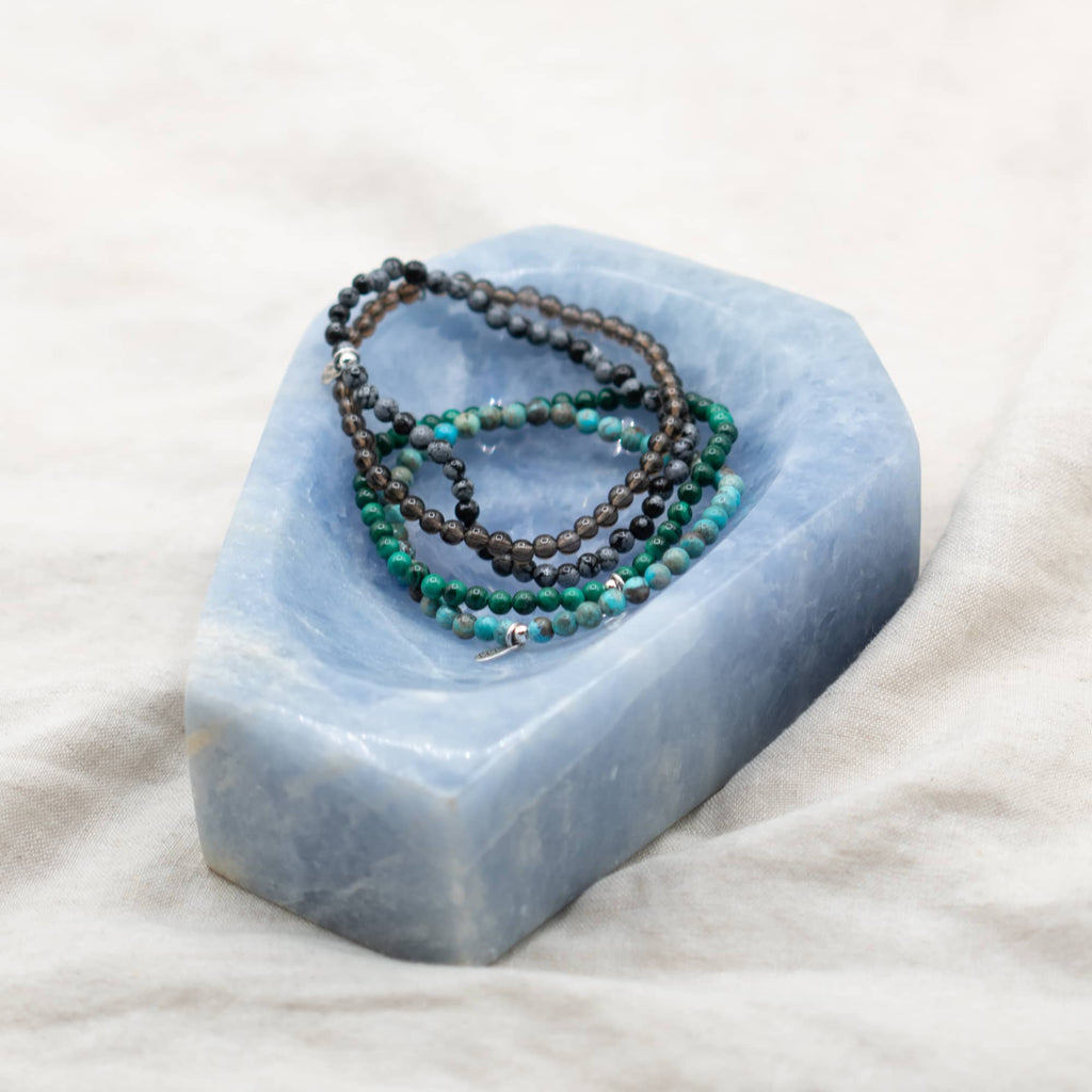 Blue Calcite Freeform Crystal Bowls - 1 of a Kind