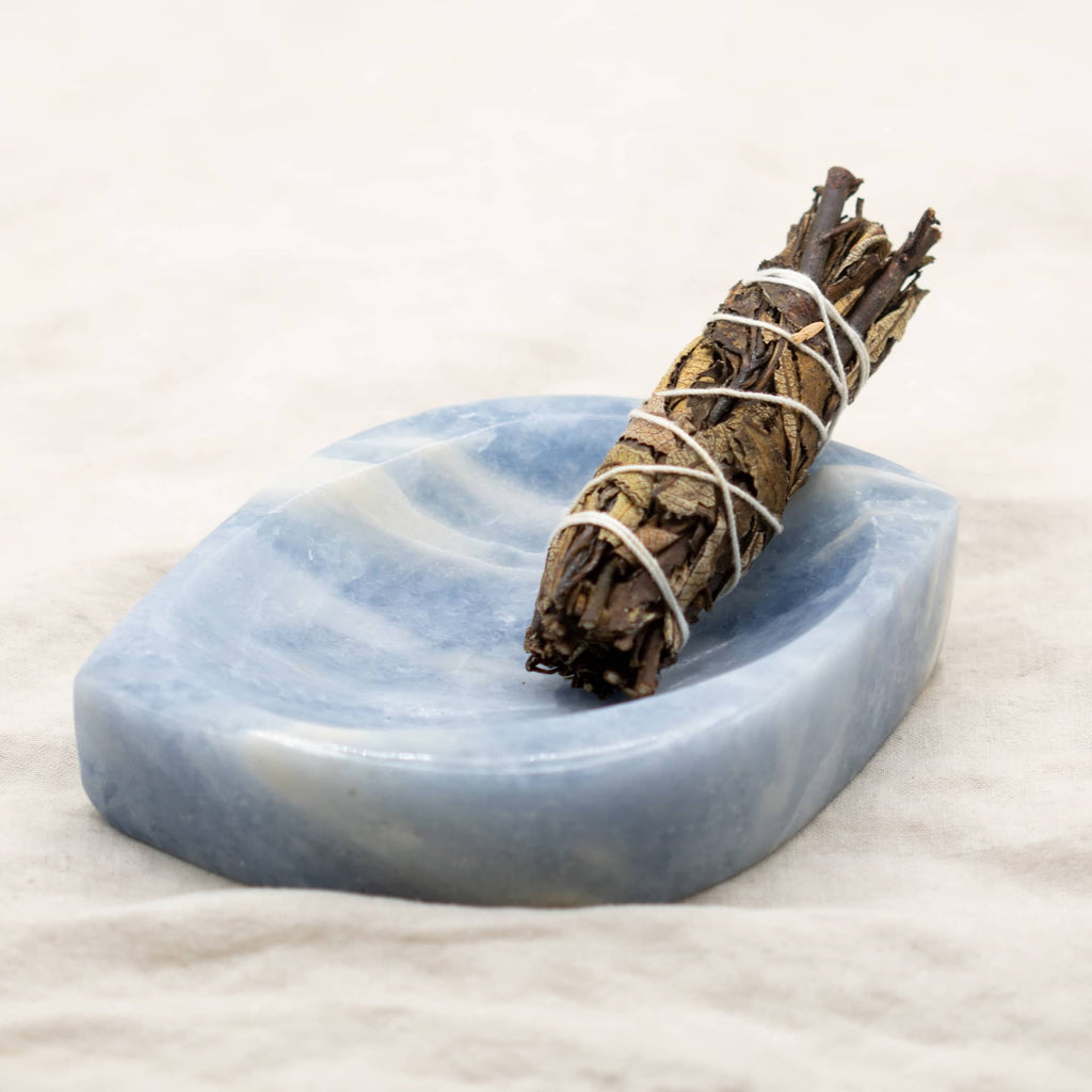 Blue Calcite Freeform Crystal Bowls - 1 of a Kind