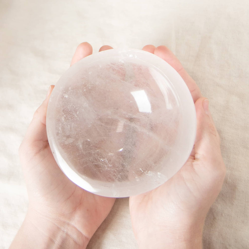 Clear Quartz Crystal Bowl - 1 of a Kind - Large