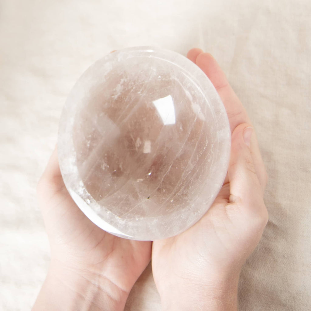 Clear Quartz Crystal Bowl - 1 of a Kind - Large