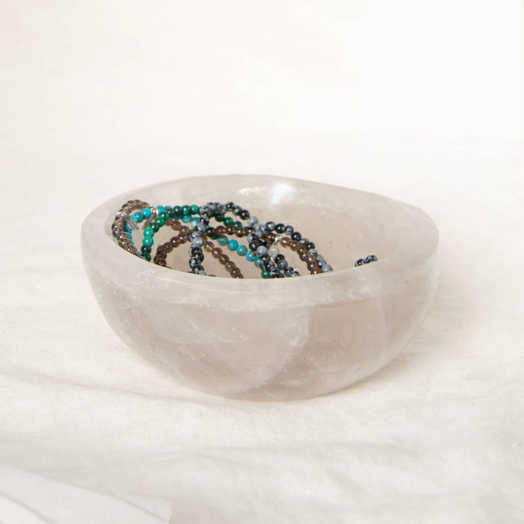 Clear Quartz Crystal Bowl - 1 of a Kind - Large