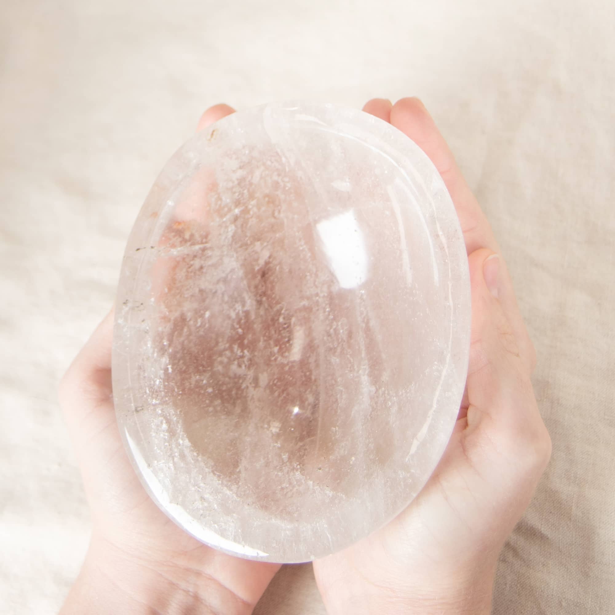 Clear Quartz Crystal Bowl - 1 of a Kind - Large