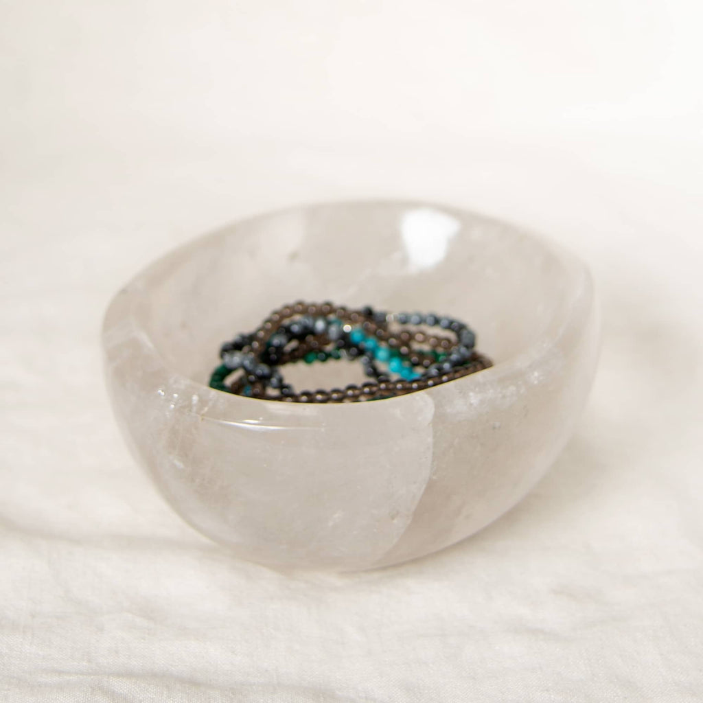 Clear Quartz Crystal Bowl - 1 of a Kind - Large