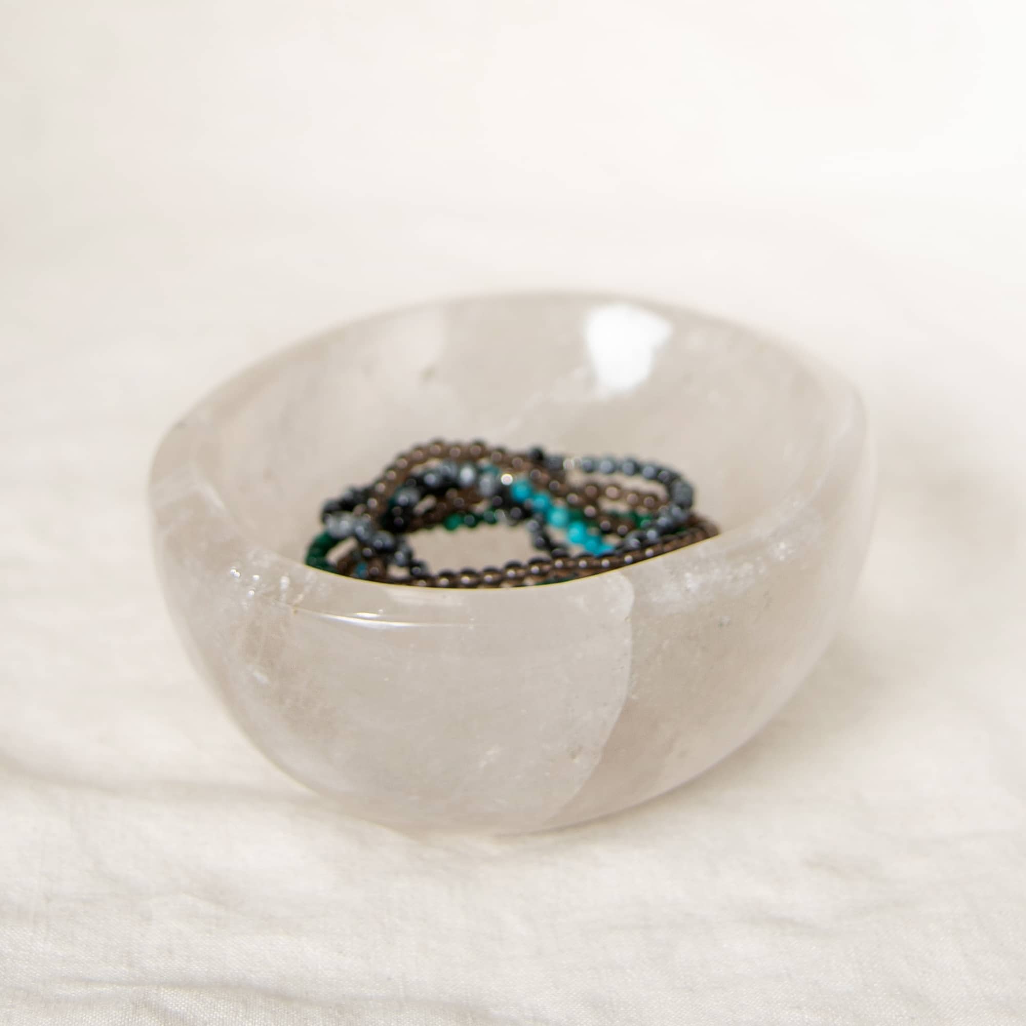 Clear Quartz Crystal Bowl - 1 of a Kind - Large