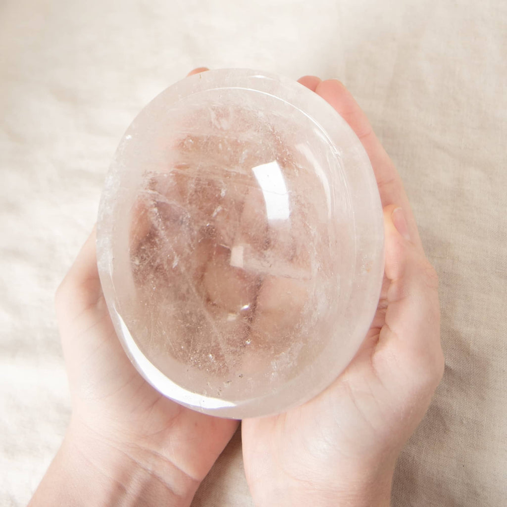 Clear Quartz Crystal Bowl - 1 of a Kind - Large