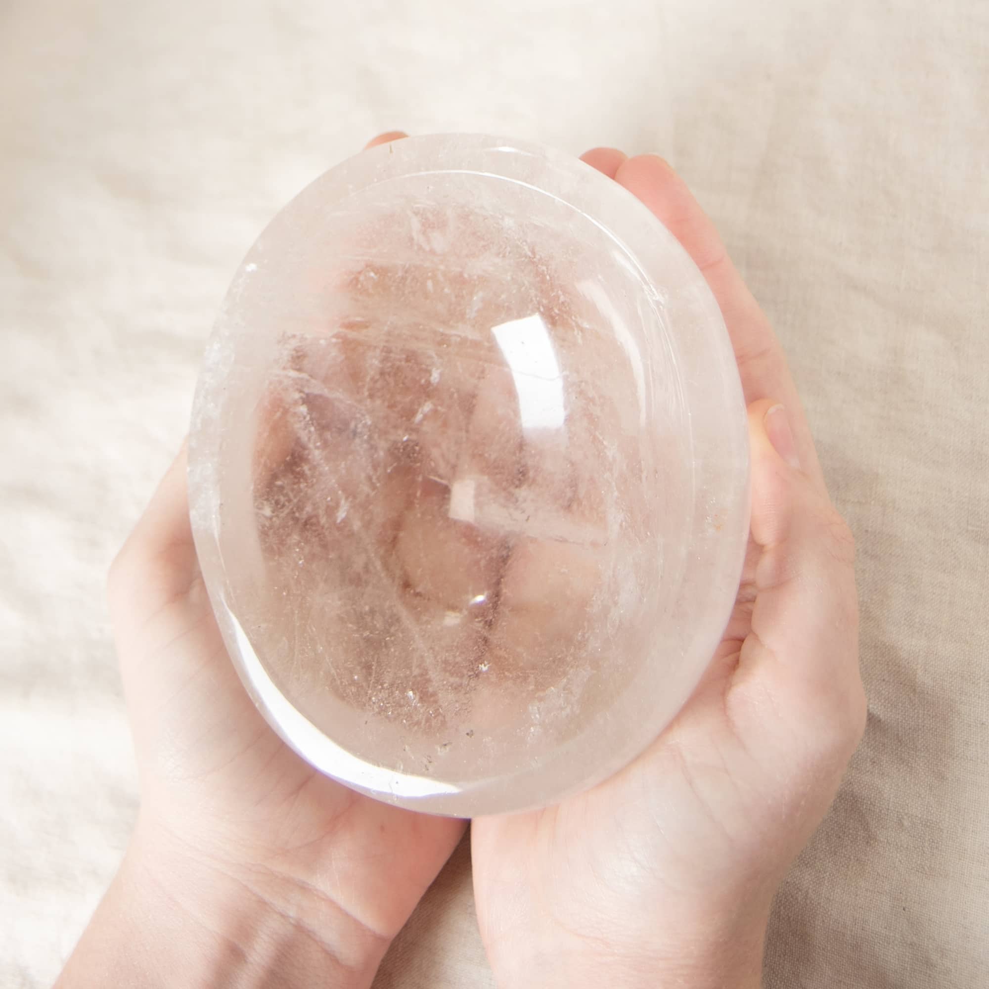 Clear Quartz Crystal Bowl - 1 of a Kind - Large