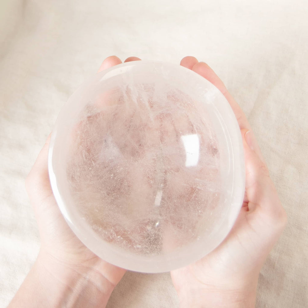 Clear Quartz Crystal Bowl - 1 of a Kind - Large