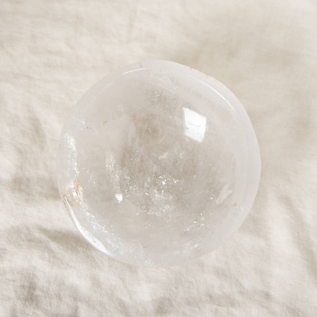 Clear Quartz Crystal Bowl - 1 of a Kind - Large