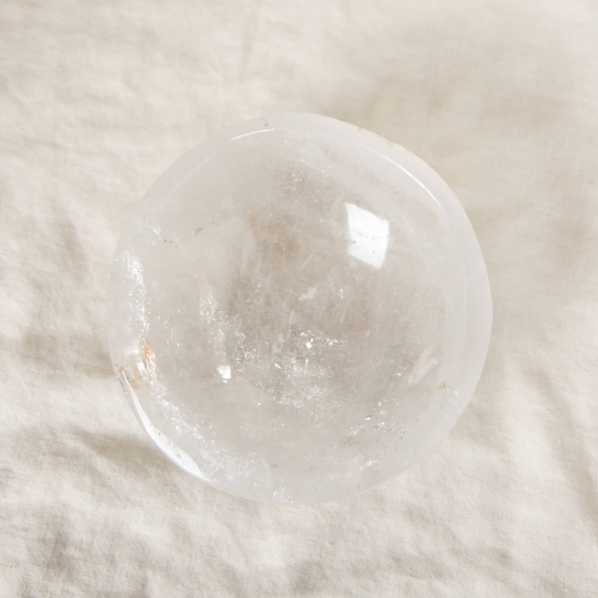 Clear Quartz Crystal Bowl - 1 of a Kind - Large