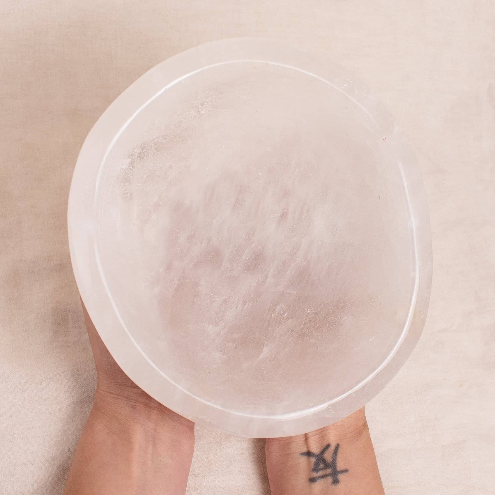 Clear Quartz Crystal Bowl - 1 of a Kind - Large