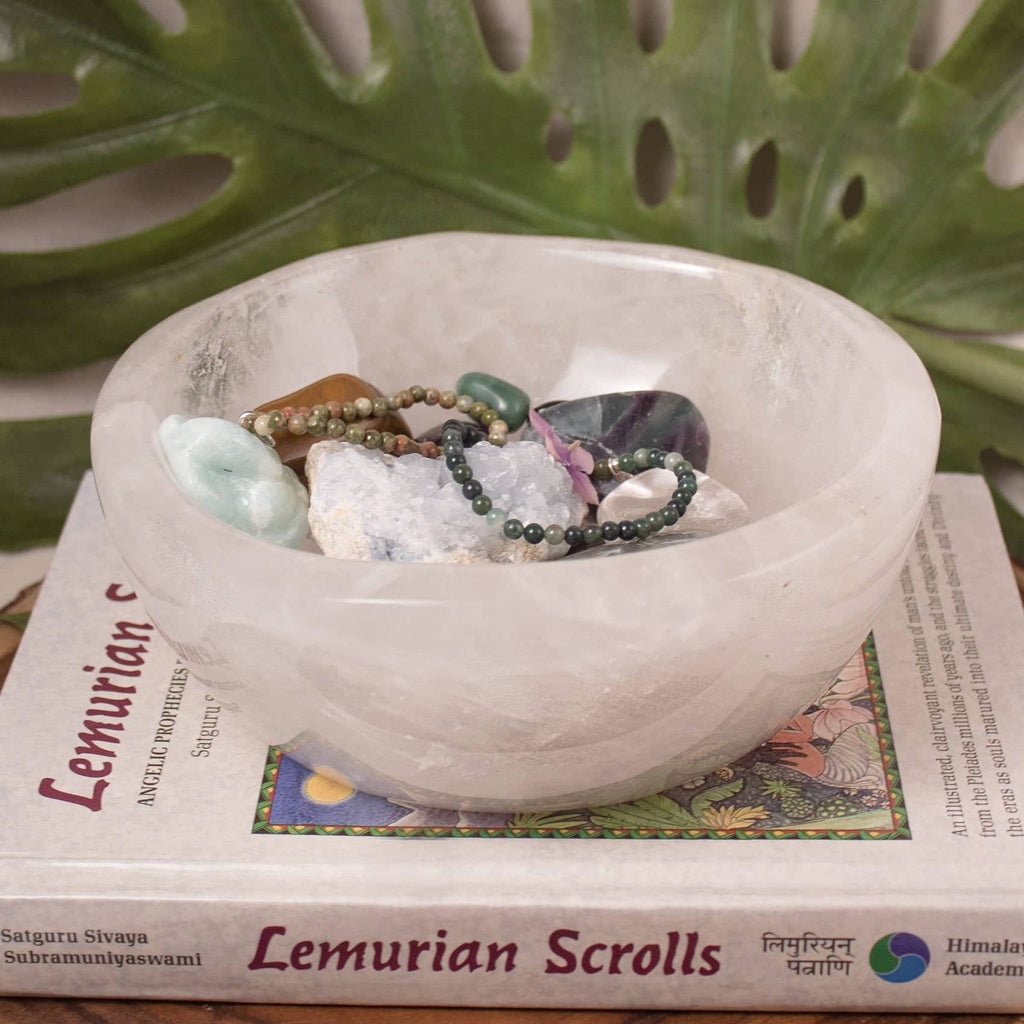 Clear Quartz Crystal Bowl - 1 of a Kind - Large