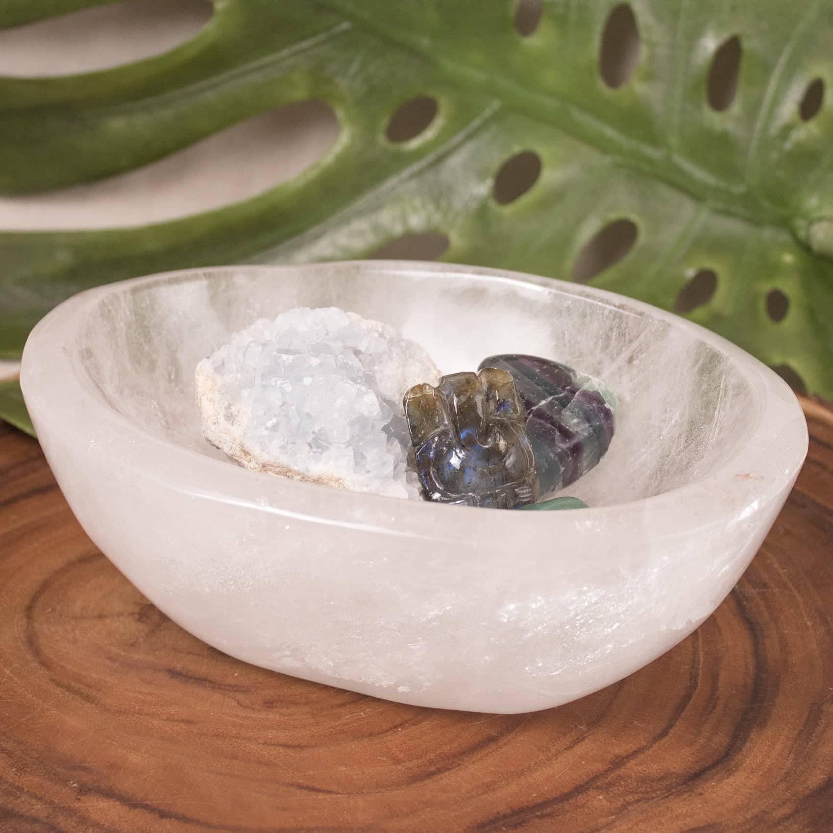 Clear Quartz Crystal Bowl - 1 of a Kind - Large