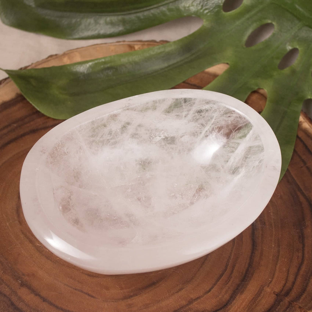Clear Quartz Crystal Bowl - 1 of a Kind - Large