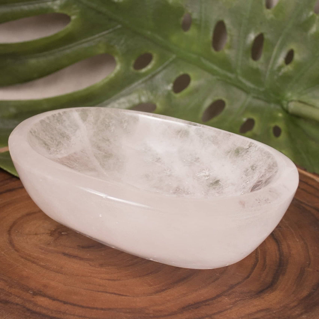 Clear Quartz Crystal Bowl - 1 of a Kind - Large