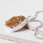 Citrine Druzy Pendant Necklace