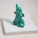 Malachite Dolphin - Hand Carved - 1 of a Kind