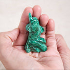 Malachite Dolphin - Hand Carved - 1 of a Kind
