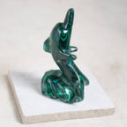 Malachite Dolphin - Hand Carved - 1 of a Kind