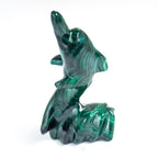Malachite Dolphin - Hand Carved - 1 of a Kind