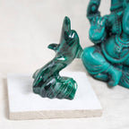 Malachite Dolphin - Hand Carved - 1 of a Kind