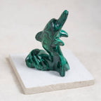 Malachite Dolphin - Hand Carved - 1 of a Kind
