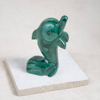 Malachite Dolphin - Hand Carved - 1 of a Kind