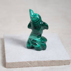 Malachite Dolphin - Hand Carved - 1 of a Kind