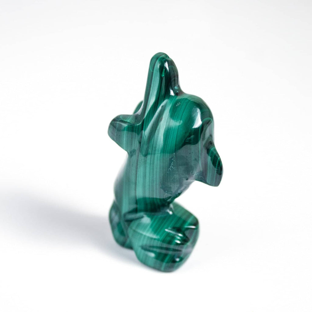 Malachite Dolphin - Hand Carved - 1 of a Kind