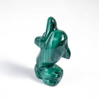 Malachite Dolphin - Hand Carved - 1 of a Kind