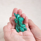 Malachite Dolphin - Hand Carved - 1 of a Kind