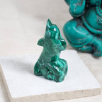 Malachite Dolphin - Hand Carved - 1 of a Kind