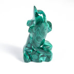Malachite Dolphin - Hand Carved - 1 of a Kind