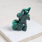 Malachite Dolphin - Hand Carved - 1 of a Kind