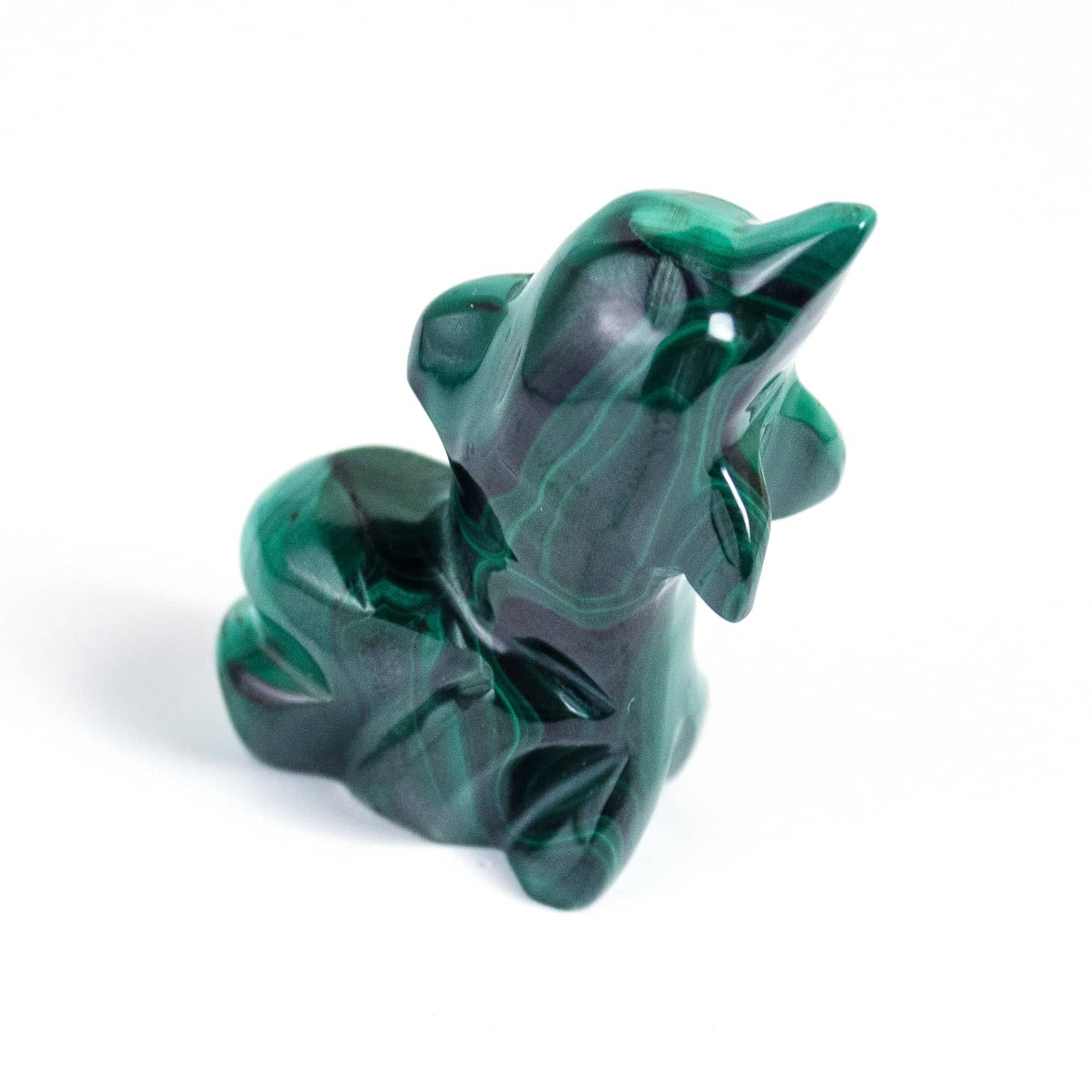 Malachite Dolphin - Hand Carved - 1 of a Kind