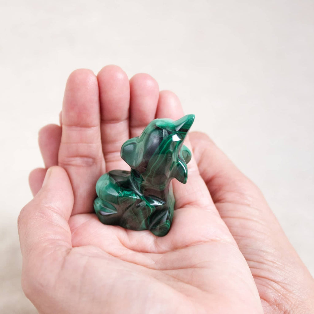 Malachite Dolphin - Hand Carved - 1 of a Kind