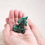 Malachite Dolphin - Hand Carved - 1 of a Kind