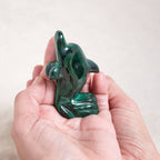 Malachite Dolphin - Hand Carved - 1 of a Kind