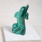 Malachite Dolphin - Hand Carved - 1 of a Kind