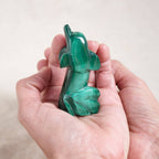 Malachite Dolphin - Hand Carved - 1 of a Kind